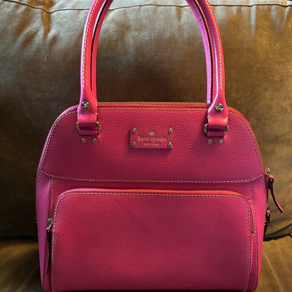 Like New Kate Spade New York Pink Louise Dome Two Handle Satchel Size Medium